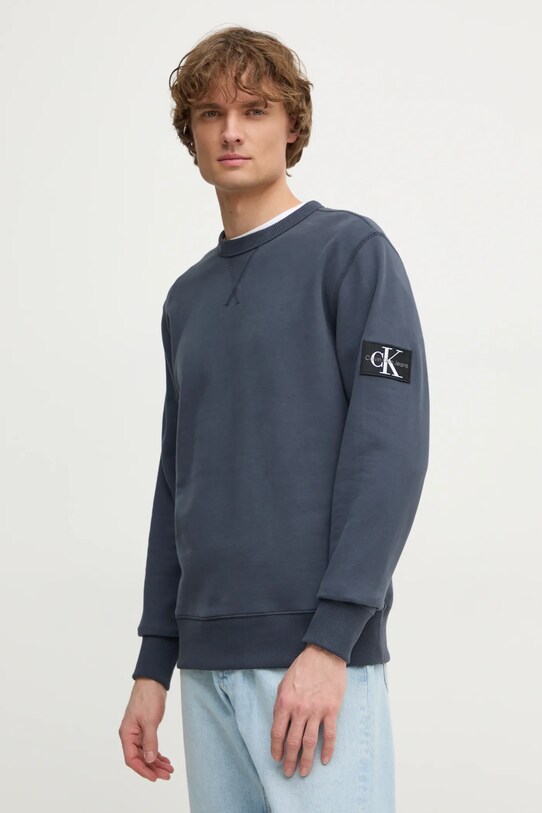 Calvin Klein Jeans hanorac de bumbac albastru J30J323426