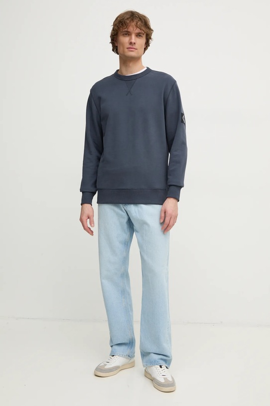 Bavlněná mikina Calvin Klein Jeans J30J323426 modrá AA00