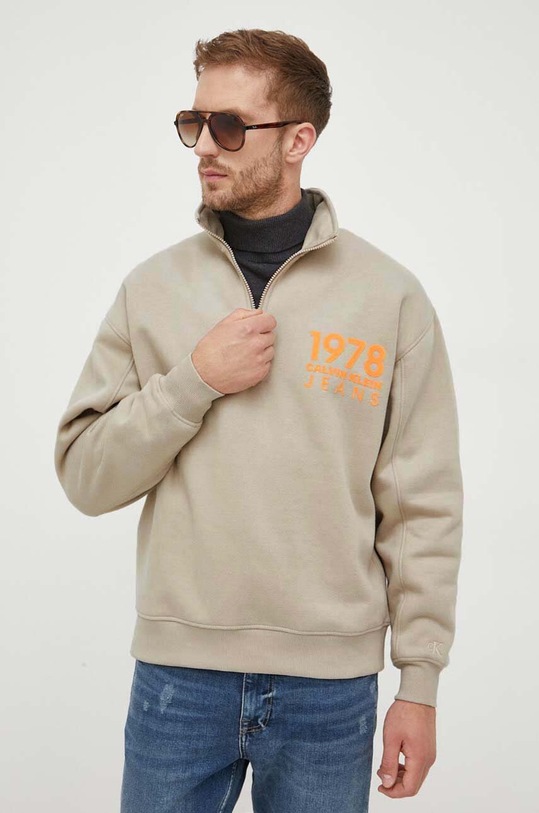 Ρούχα Μπλούζα Calvin Klein Jeans J30J324100 μπεζ