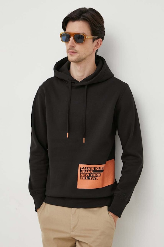 Calvin Klein Jeans felső J30J324102 fekete AW23