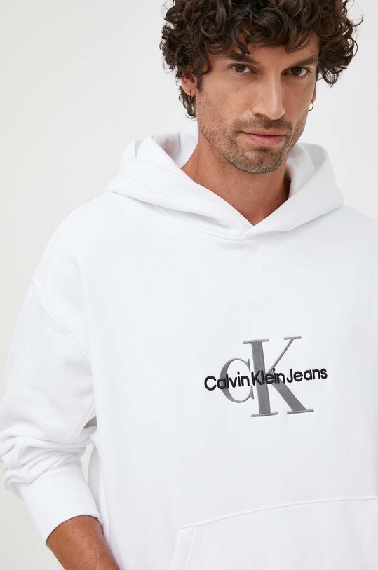 Mikina Calvin Klein Jeans biela J30J324118
