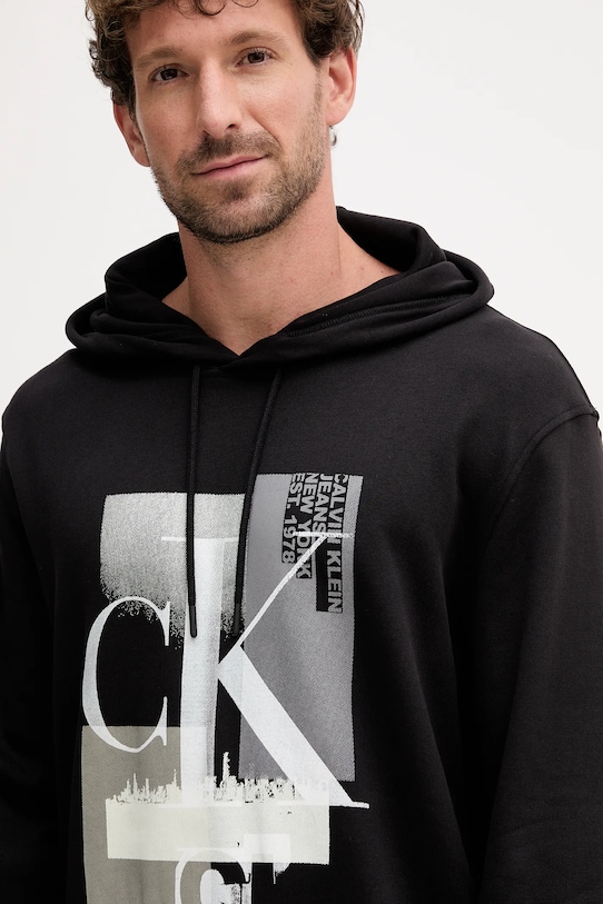 Bavlněná mikina Calvin Klein Jeans černá J30J324310