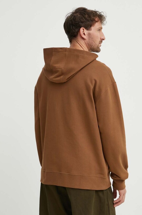 Îmbrăcăminte A-COLD-WALL* hanorac de bumbac ESSENTIALS SMALL LOGO HOODIE ACWMW145 maro