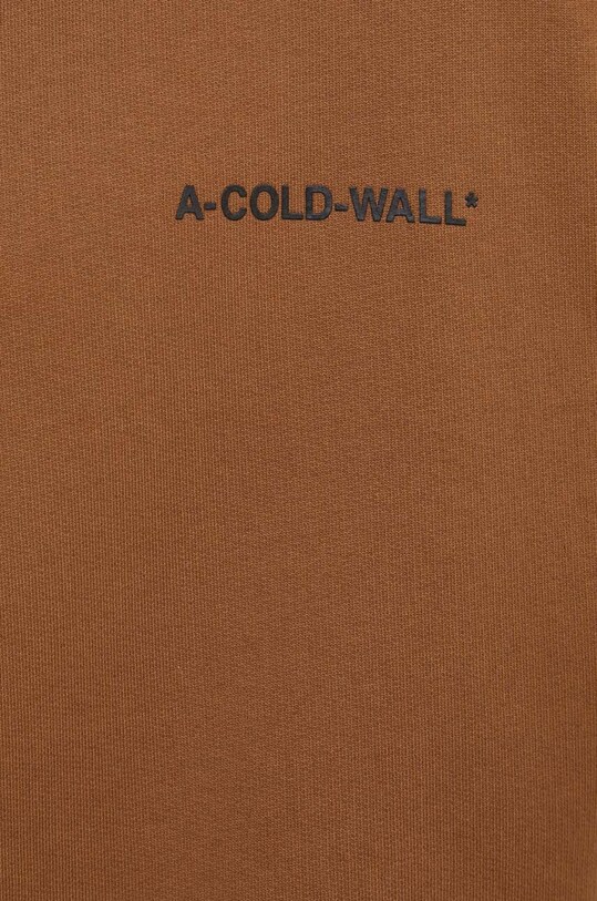 A-COLD-WALL* hanorac de bumbac ESSENTIALS SMALL LOGO HOODIE ACWMW145 maro