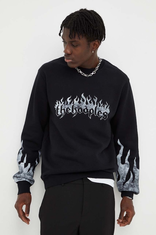 Dukserica The Kooples s elastinom crna HSWE27062K