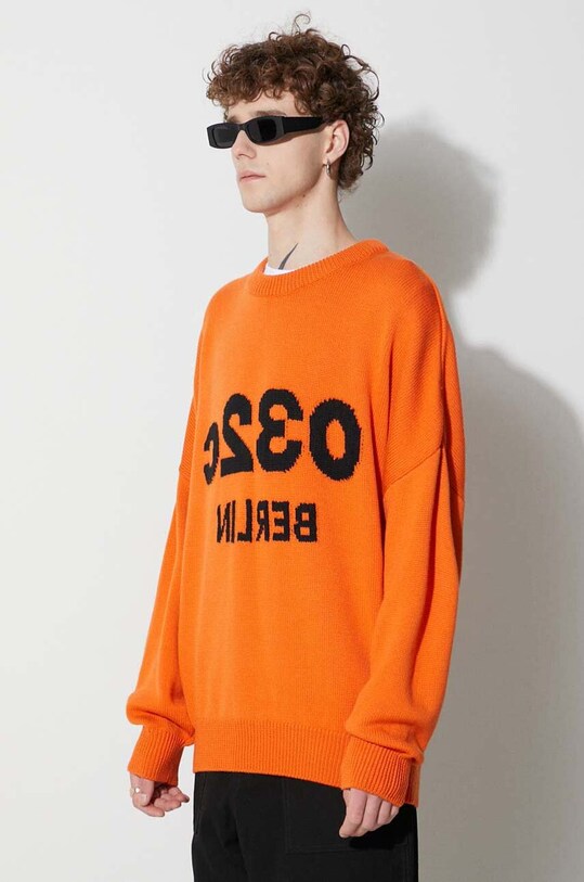 Îmbrăcăminte 032C pulover de lână FW23.K.1010 portocaliu