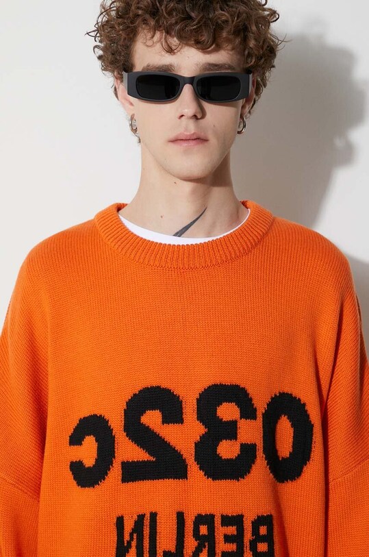 032C pulover de lână FW23.K.1010 portocaliu
