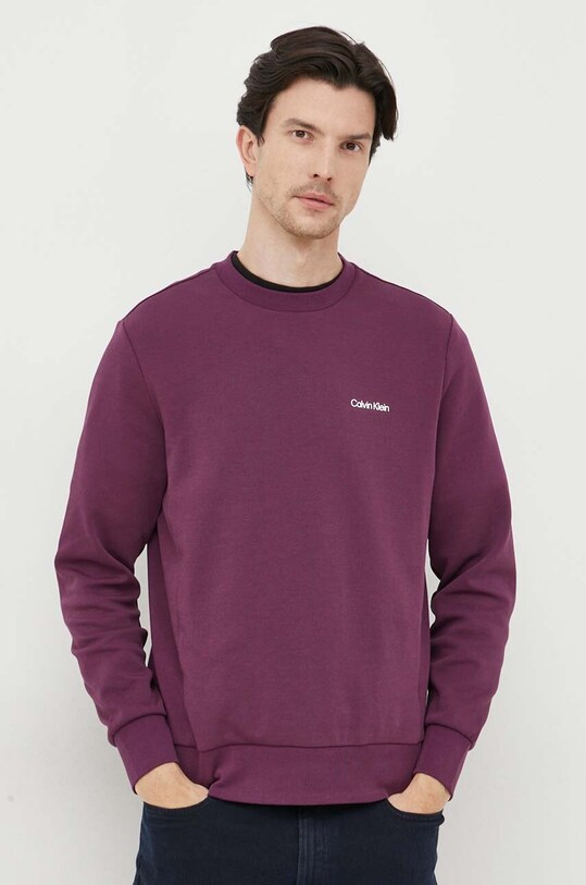 Calvin Klein bluză uni violet K10K109926