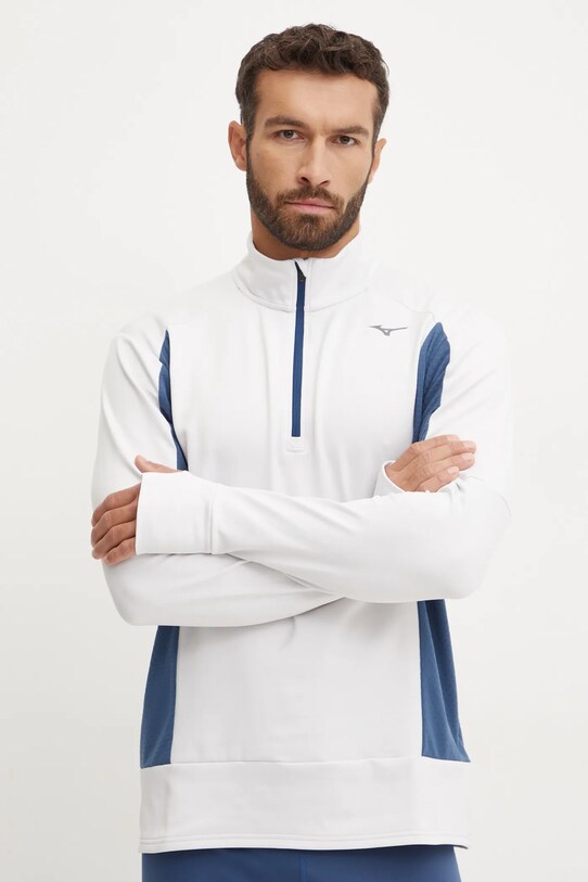 Толстовка для бега Mizuno Warmalite с эластаном серый J2GCA505