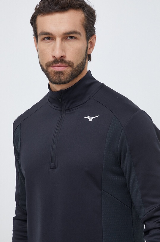 Mizuno bluza do biegania Warmalite czarny J2GCA505