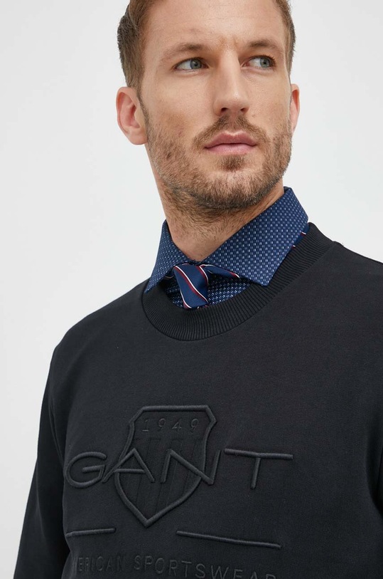 Gant bluza bawełniana czarny 2036017