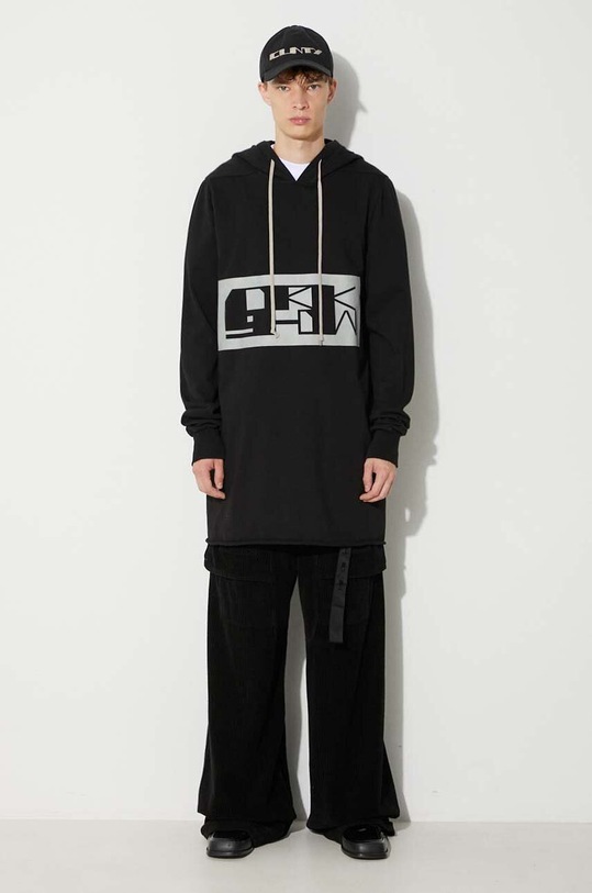 Бавовняна кофта Rick Owens DU02C5285.RIGEP2 чорний AW23