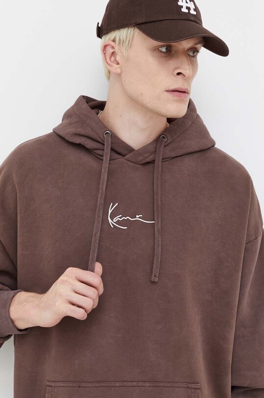 Karl Kani bluza bawełniana brązowy 6021756