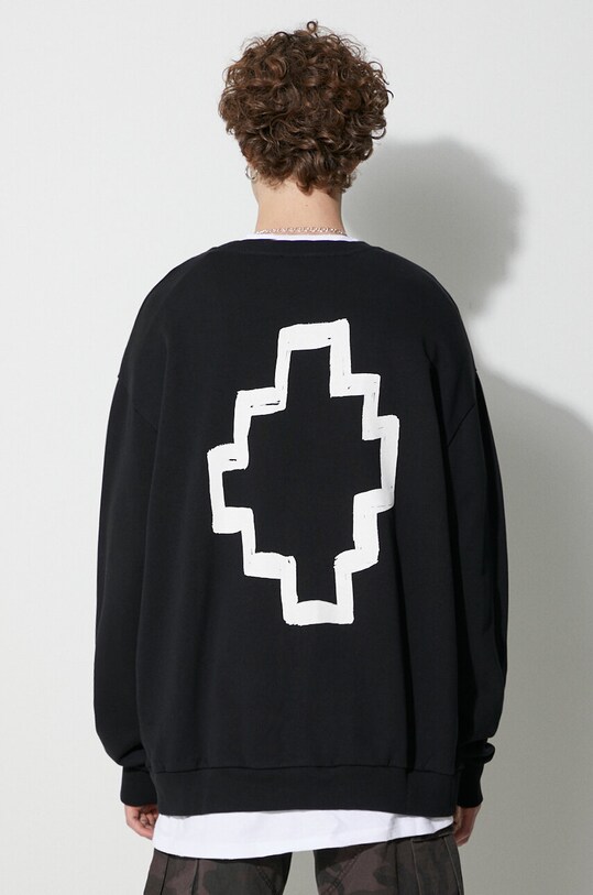 Bavlnená mikina Marcelo Burlon Tempera bavlna čierna CMBA049C99FLE0011001