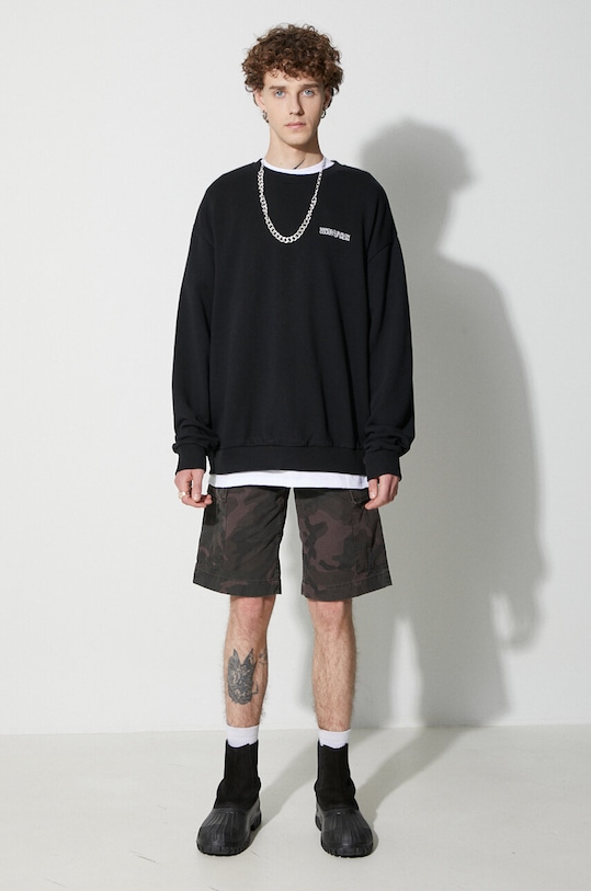 Bavlnená mikina Marcelo Burlon Tempera CMBA049C99FLE0011001 čierna AW23