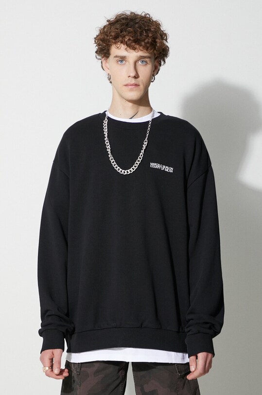 Bavlnená mikina Marcelo Burlon Tempera čierna CMBA049C99FLE0011001