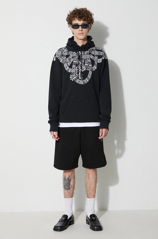 Хлопковая кофта Marcelo Burlon Snake Wings CMBB007C99FLE0031001 чёрный AW23