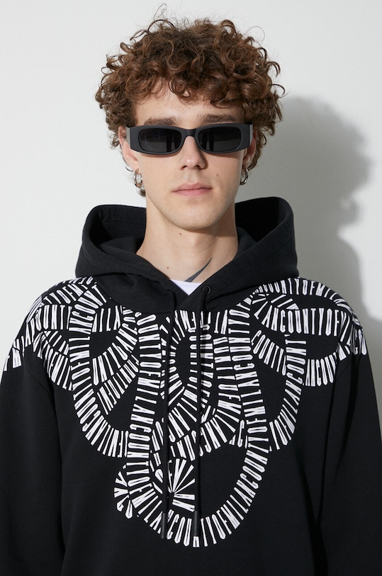 Pamučna dukserica Marcelo Burlon Snake Wings CMBB007C99FLE0031001 crna