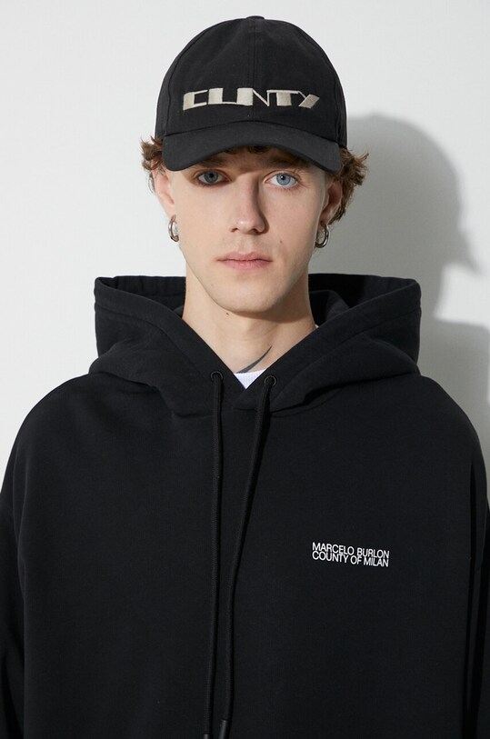 Marcelo Burlon cotton sweatshirt Tempera CMBB040C99FLE0011001 black