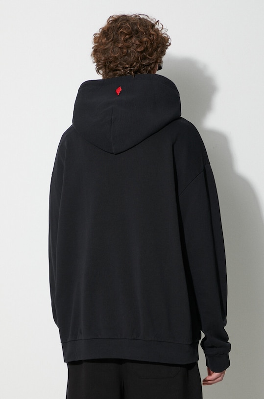 Îmbrăcăminte Marcelo Burlon hanorac de bumbac Feather Necklace CMBB040C99FLE0021025 negru