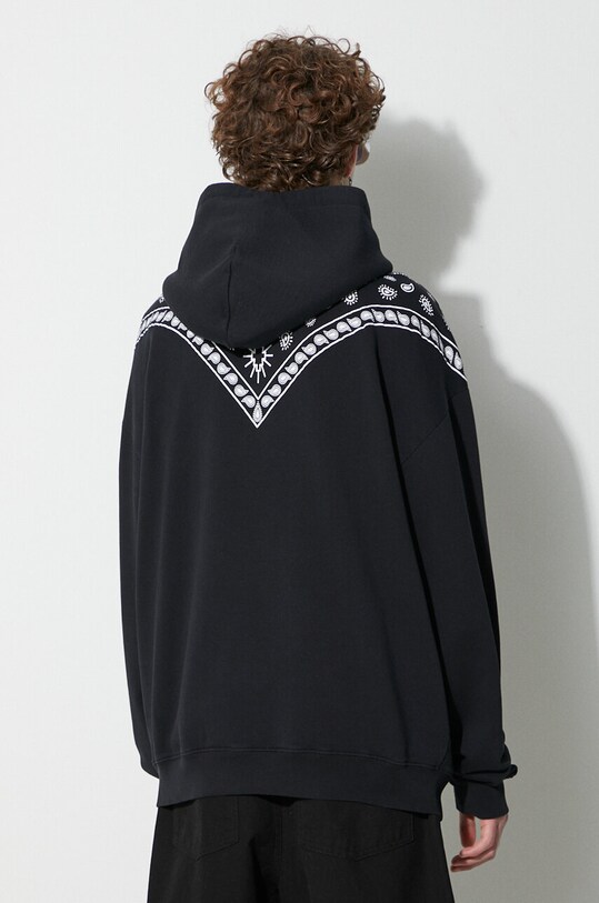 Одежда Хлопковая кофта Marcelo Burlon Bandana CMBB106F23FLE0071001 чёрный