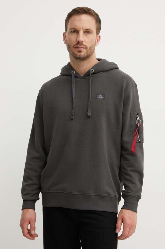 Alpha Industries bluza X-Fit Hoody z kapturem szary 158321.684