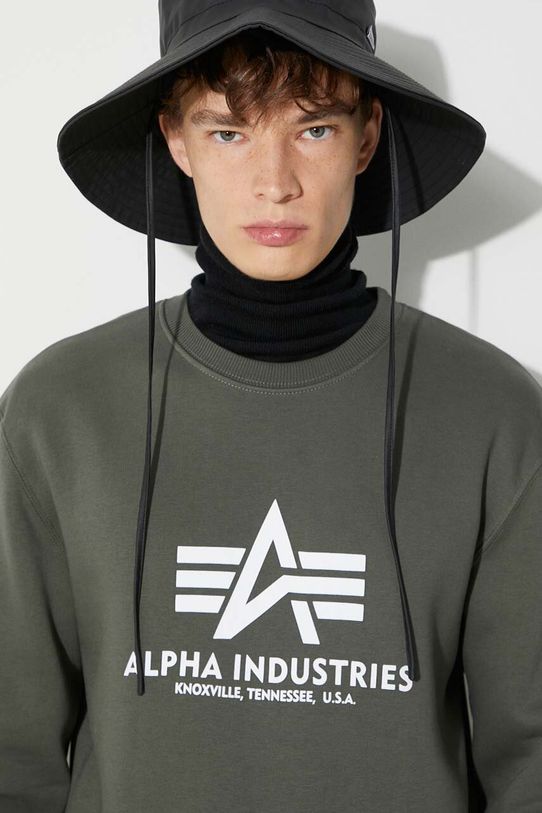 Mikina Alpha Industries Basic Sweater 178302.142 zelená