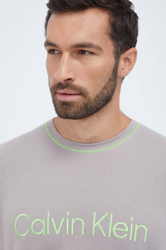 Бавовняна кофта лаунж Calvin Klein Underwear сірий 000NM2458E