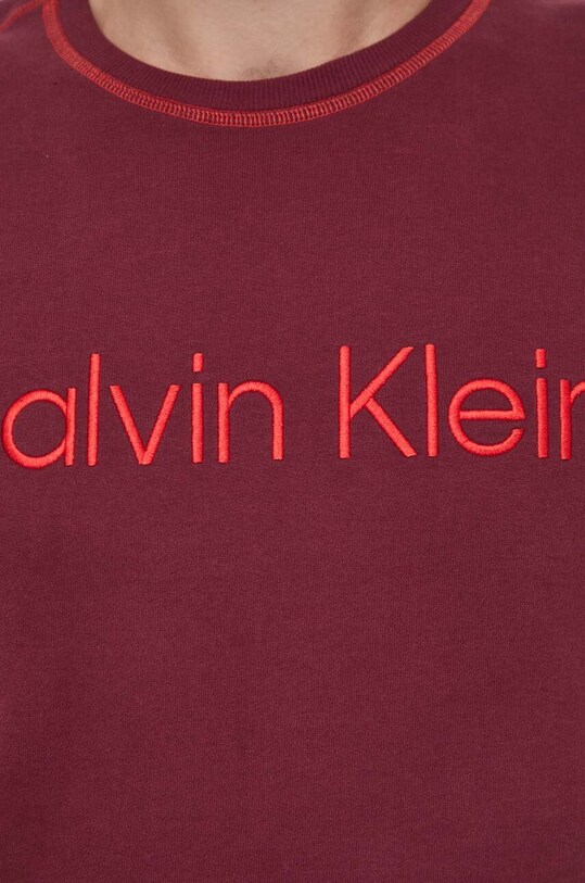 Бавовняна кофта лаунж Calvin Klein Underwear бордо 000NM2458E