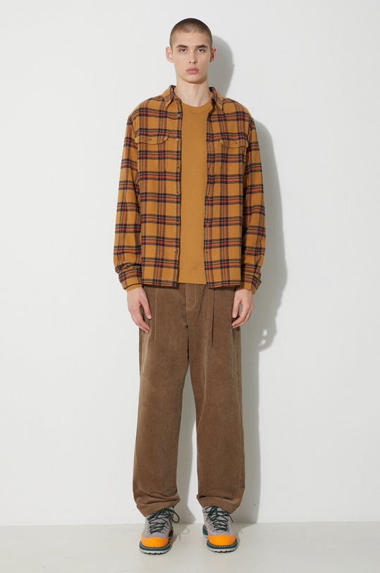 Pamučna dukserica Fjallraven Vardag F87070.232 smeđa AW23