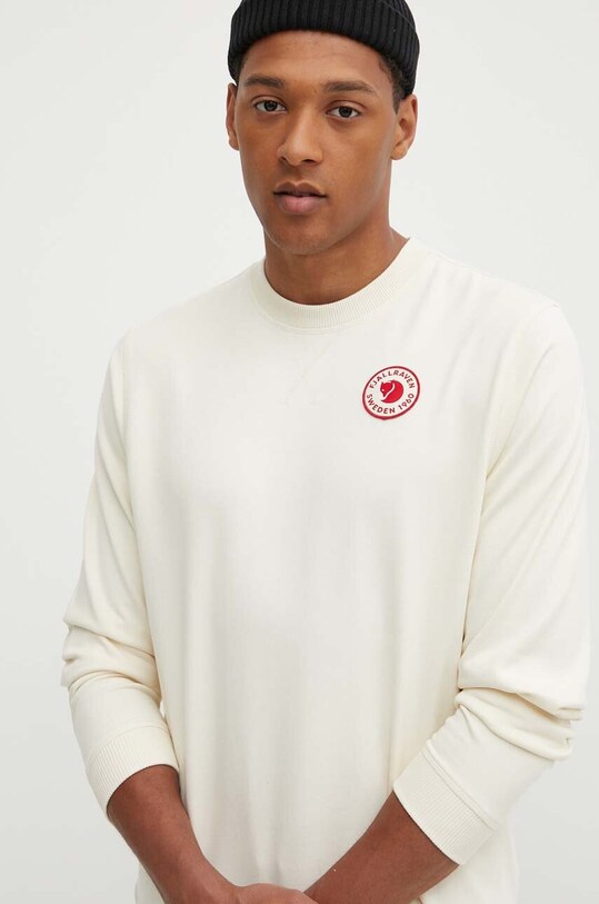 Fjallraven bluza bawełniana 1960 Logo beżowy F87163.113