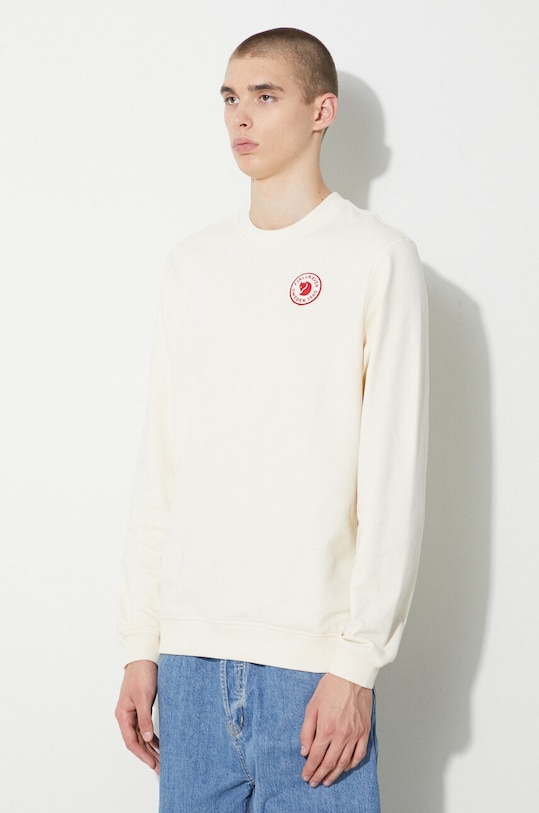 Fjallraven felpa in cotone 1960 Logo beige F87163.113