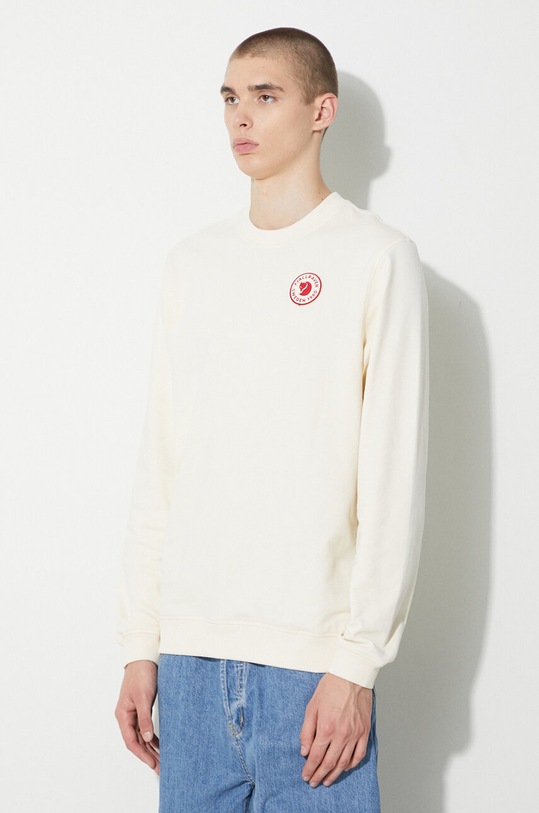 Βαμβακερή μπλούζα Fjallraven 1960 Logo μπεζ F87163.113