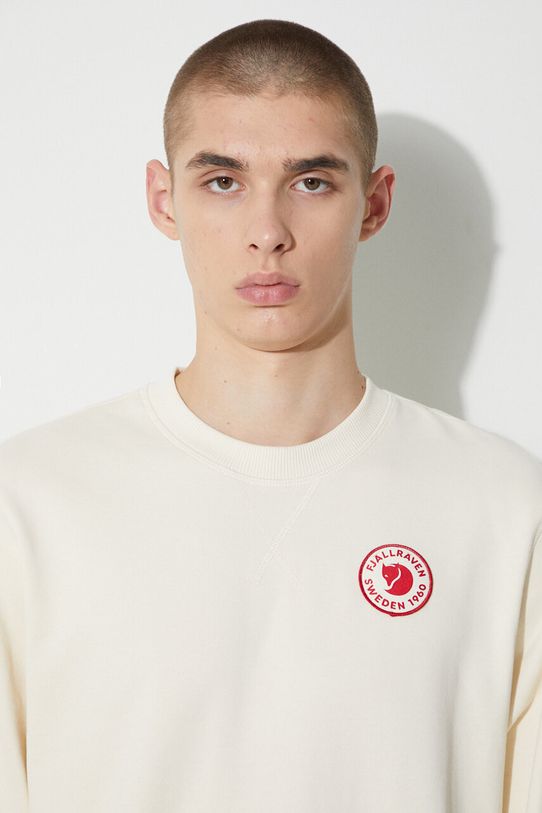 Хлопковая кофта Fjallraven 1960 Logo F87163.113 бежевый
