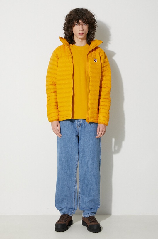 Памучен суичър Fjallraven 1960 Logo Badge Sweater F87163.161 жълт SS24