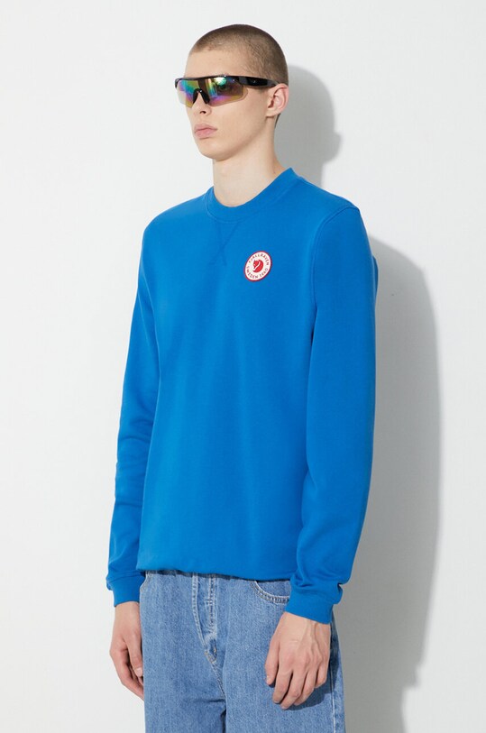 Bavlnená mikina Fjallraven 1960 Logo Badge Sweater modrá F87163.538