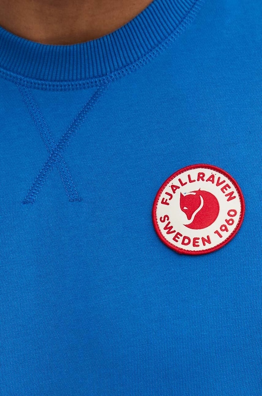 Fjallraven bluza bawełniana 1960 Logo Badge Sweater F87163.538 niebieski