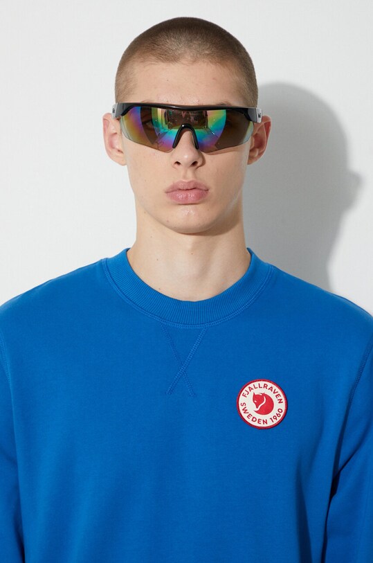 Bavlnená mikina Fjallraven 1960 Logo Badge Sweater F87163.538 modrá
