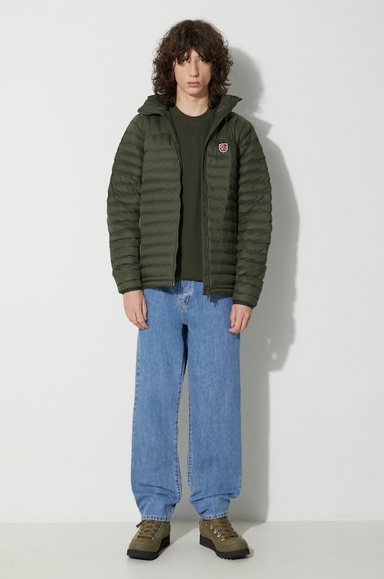 Хлопковая кофта Fjallraven 1960 Logo F87163.662 зелёный SS24