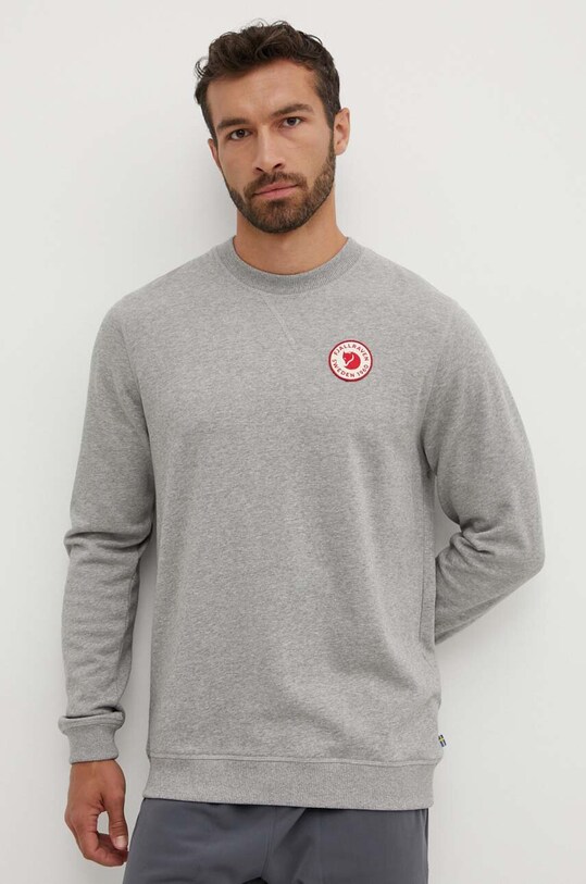 Fjallraven bluza bawełniana 1960 Logo bawełna szary F87163.020.999