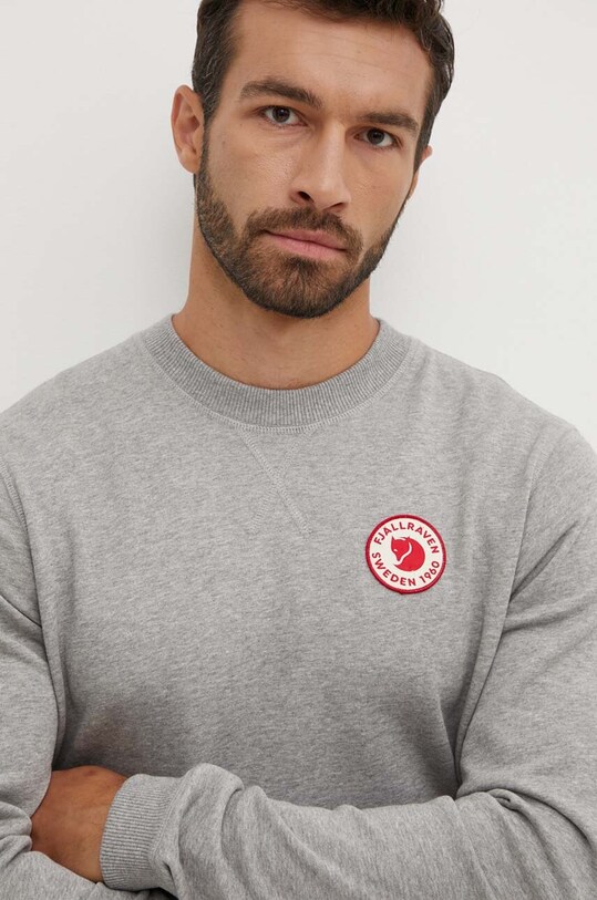 Fjallraven bluza bawełniana 1960 Logo szary F87163.020.999