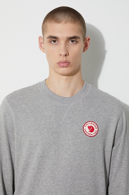 Βαμβακερή μπλούζα Fjallraven 1960 Logo F87163.020.999 γκρί