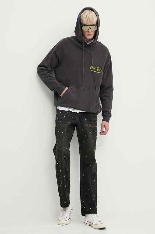 KSUBI bluza bawełniana MPF23FL007 czarny AW23