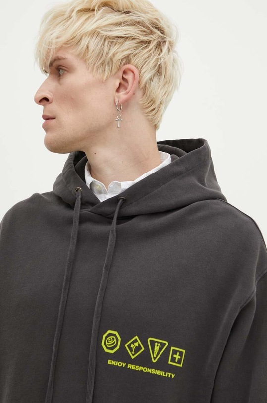 KSUBI bluza bawełniana MPF23FL007 czarny