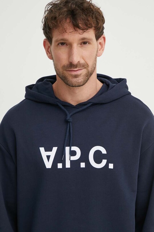Бавовняна кофта A.P.C. темно-синій COFDX.H27833