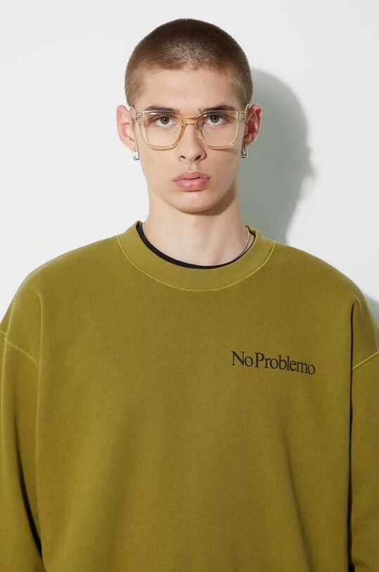 Aries cotton sweatshirt FUAR20009 green