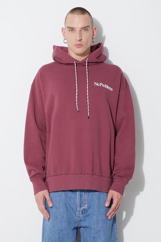 Aries cotton sweatshirt cotton maroon FUAR20017