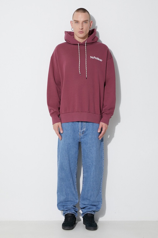 Aries cotton sweatshirt FUAR20017 maroon AW23