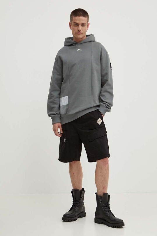 A-COLD-WALL* hanorac de bumbac BRUTALIST HOODIE ACWMW134A verde AW23