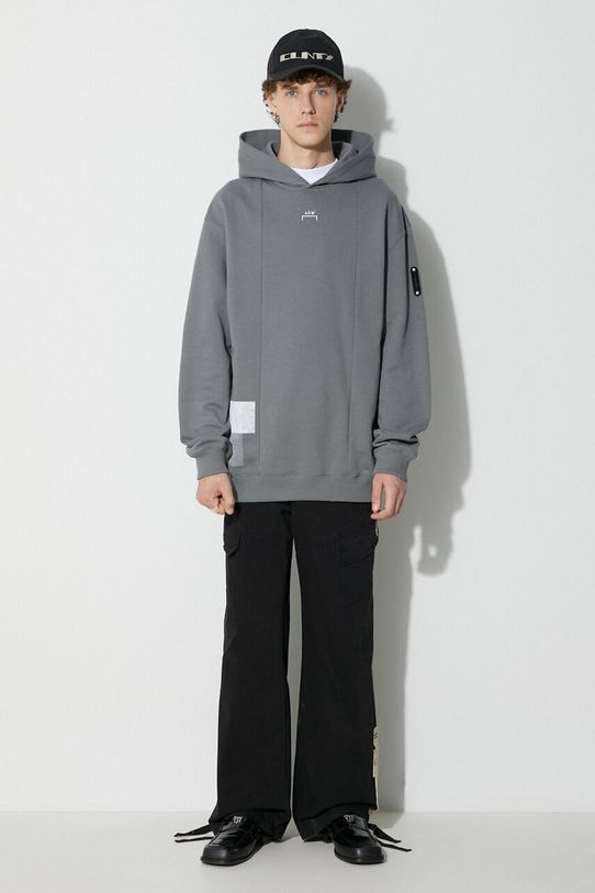 Bavlnená mikina A-COLD-WALL* BRUTALIST HOODIE ACWMW134A zelená AW23